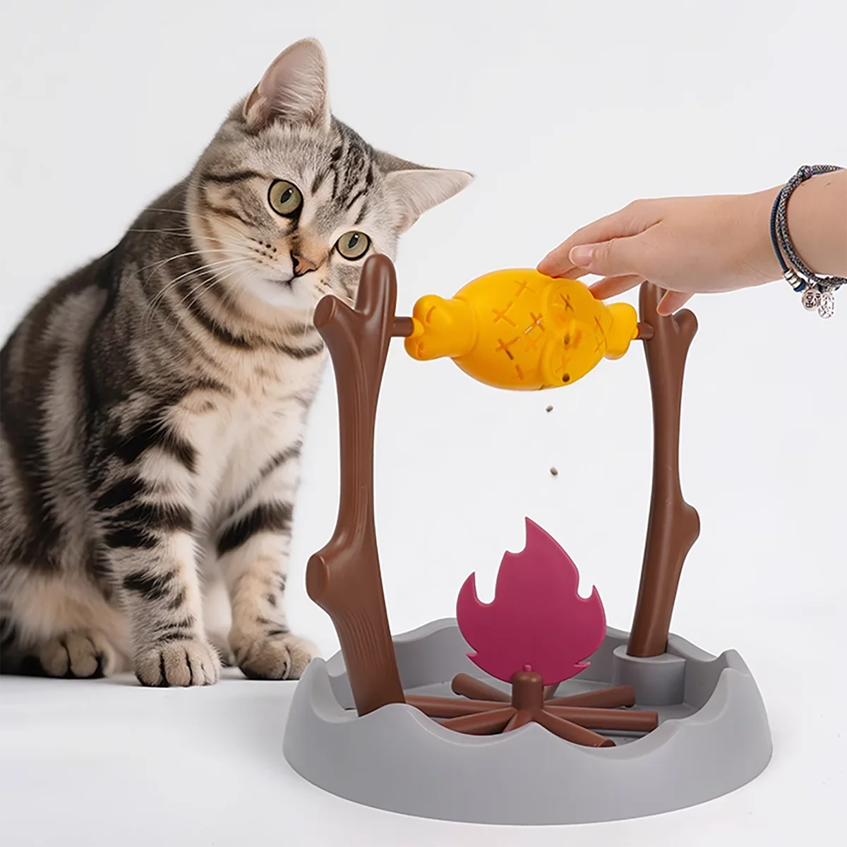 PurrFire™ Interactive Treat Dispensing Cat Toy – Slow Feeder Puzzle Ball for Mental Stimulation