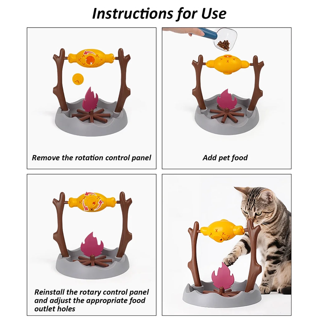 PurrFire™ Interactive Treat Dispensing Cat Toy – Slow Feeder Puzzle Ball for Mental Stimulation