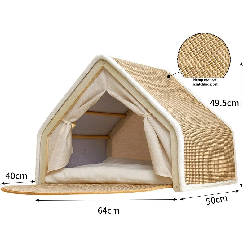 CozyClaw™ Foldable Sisal Cat House