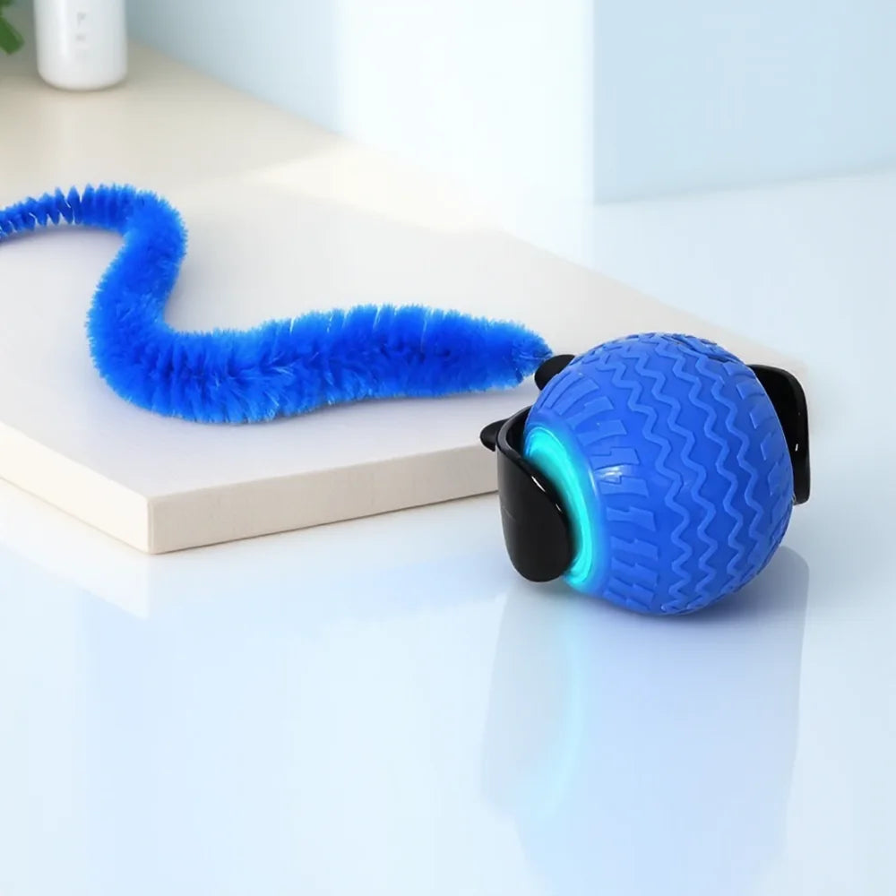 WaveChase™ Automatic Smart Pet Ball – Interactive Rolling Toy for Dogs & Cats