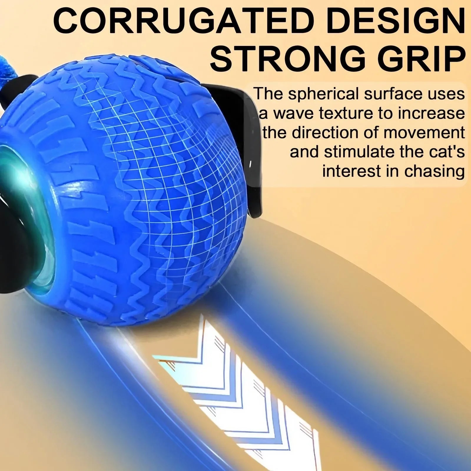 WaveChase™ Automatic Smart Pet Ball – Interactive Rolling Toy for Dogs & Cats